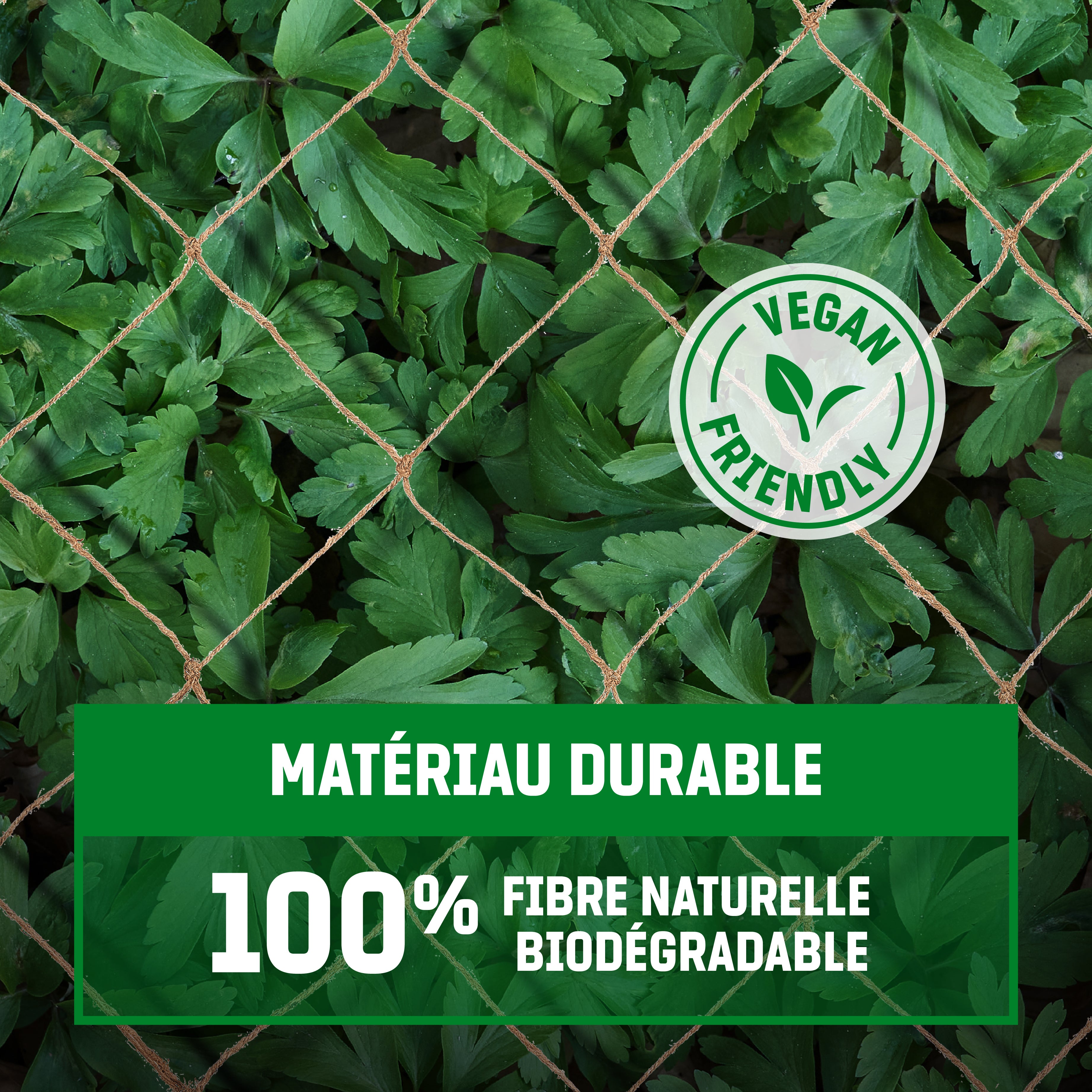 GardenGloss Filet de jute pour plantes grimpantes à grandes mailles - 100% Naturelle - Supports pour plantes grimpantes (2m x 2.5m) - 4