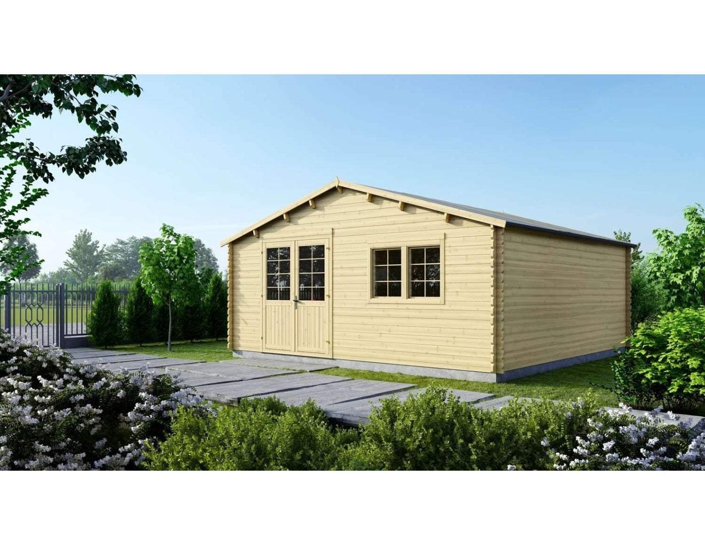 Domek ogrodowy ALTANKA 36 m2 - 6x6 m - 40 mm, drewniany, DOM749, 1 szt.