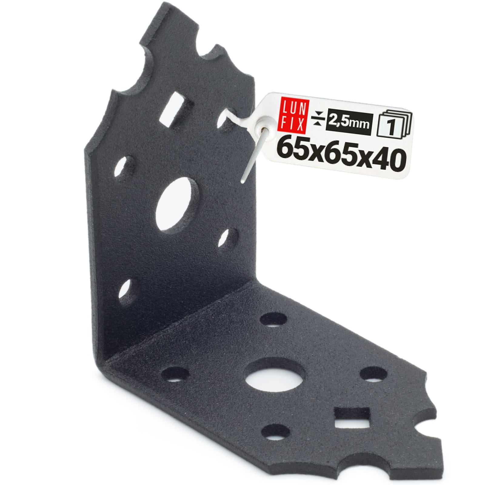 Kątownik ciesielski czarny 65x65x40x2,5 1szt.