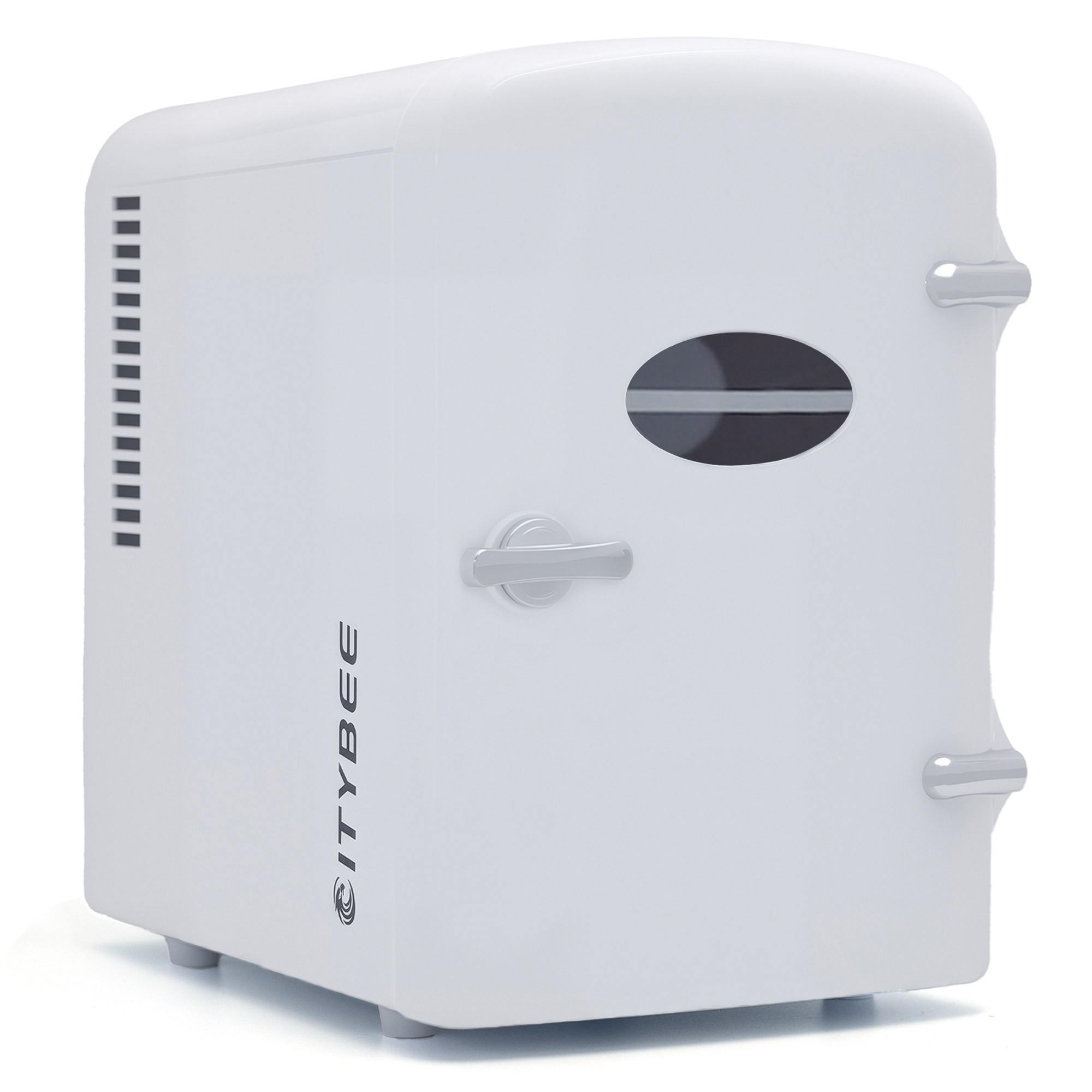 NETTLIFE Mini lodówka 4L mała lodówka 12V 230V idealna do samochodu, sypialni, kempingu, biura i podróży (biała)