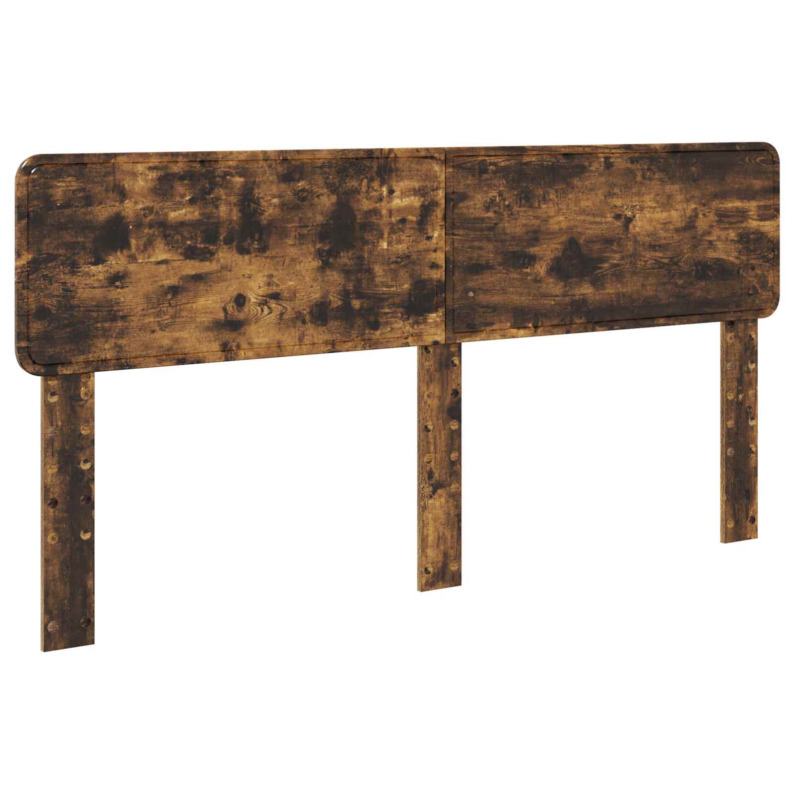 Lit avec rangement, panneau de bois, chêne fumé, pour la chambre, 180 × 200 cm - 7