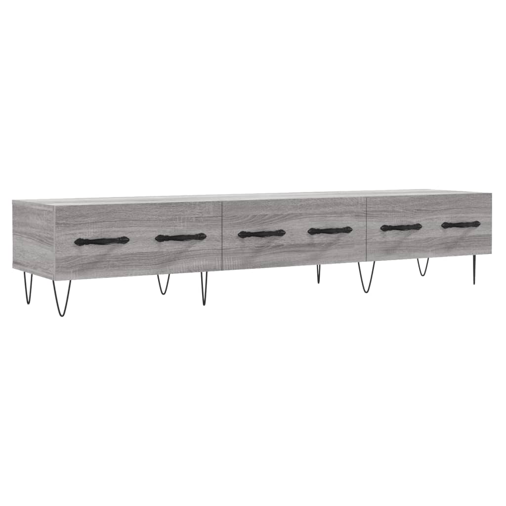 Meuble TV sonoma gris 150x36x30 bois d'ingénierie - 2