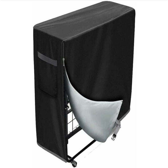 Housse De Protection Anti-poussière Pour Lit Pliant - Tissu Oxford Noir 102 X 33 X 104 Cm