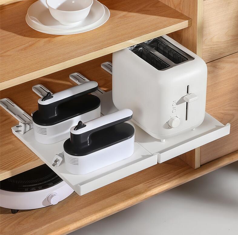 Organiseur de placard extensible de cuisine, tiroir télescopique, étagère à épices, armoire, type tablette, 31,5 x 21,5 x 2,5 cm - 7