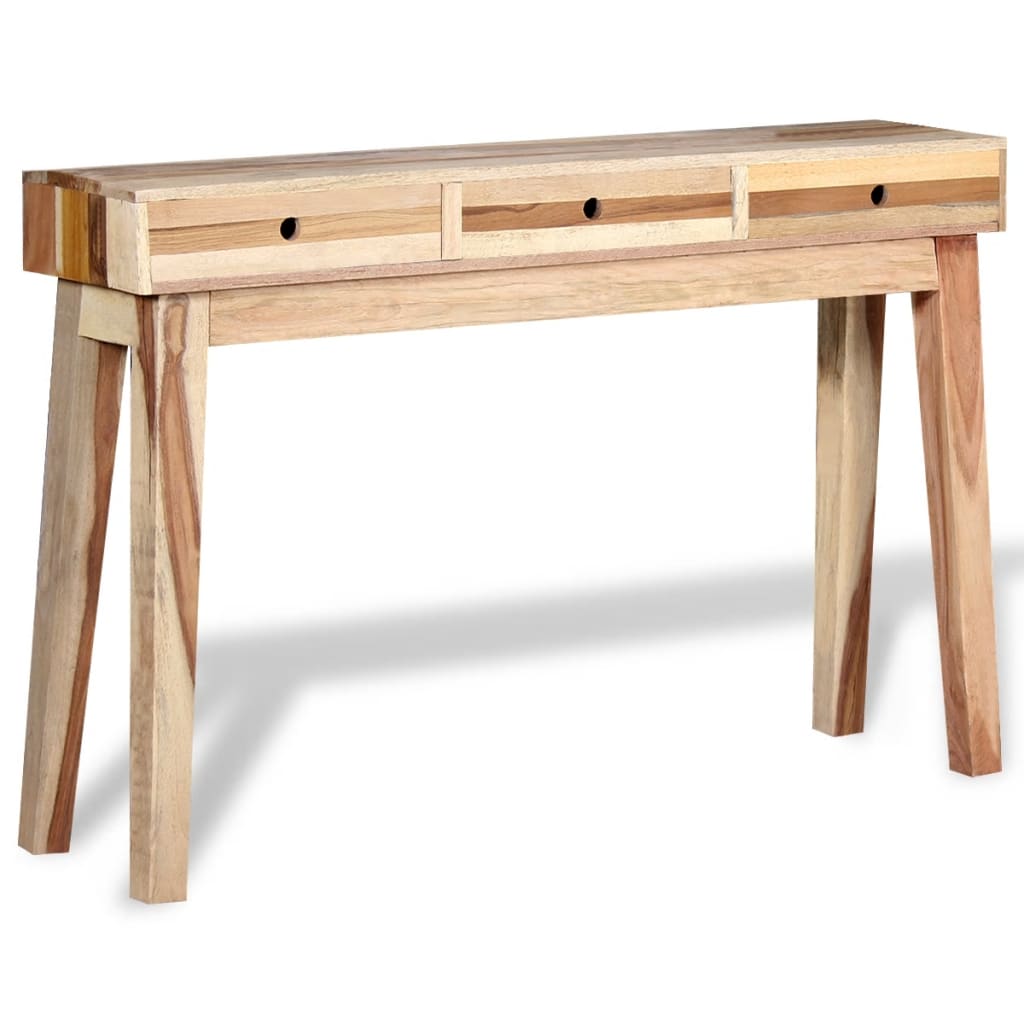 Vidaxl Mesa Consola De Madera Maciza Reciclada Beige , Leroy Merlin
