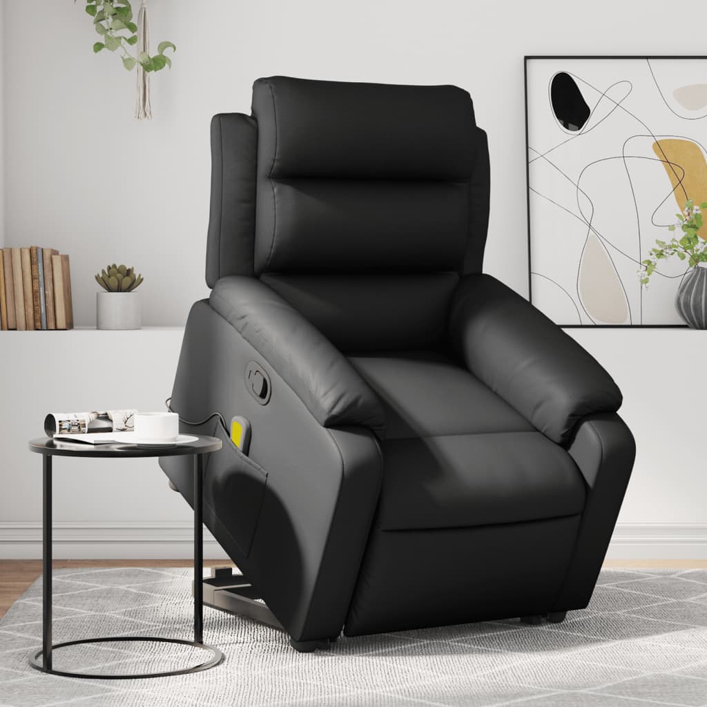 ECODE® Poltrona Relax con Funzione Alza Persona - Poltrona Elettrica con Massaggio e Calore Lombare - Poltrone Elettriche Stressless Ideali per