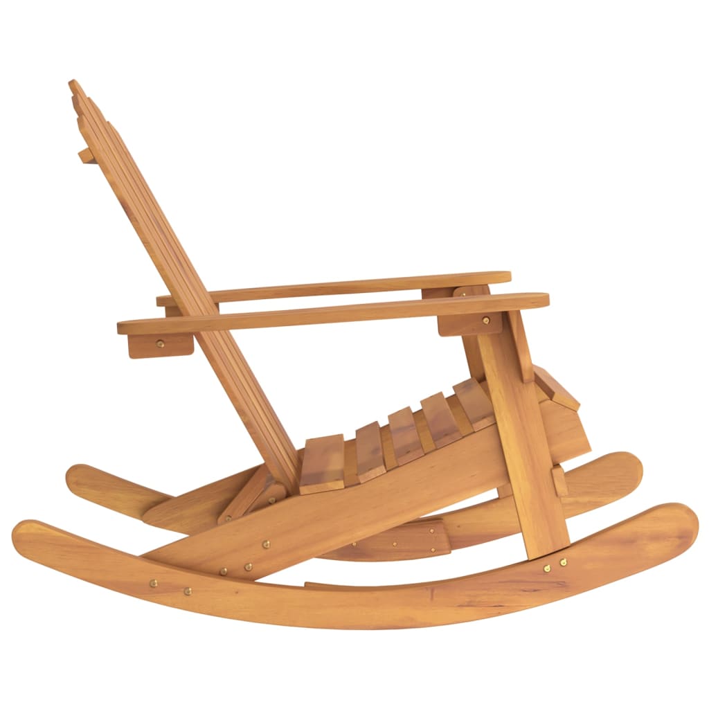 Chaise à bascule | Rocking chair | Fauteuil à bascule Adirondack bois massif d'acacia280226 - 4
