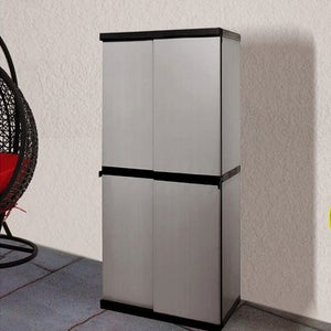 Armadio In Polipropilene Art Plast - 1020x370x900mm, Ripiani Regolabili, Cerniere Acciaio - Foto 4