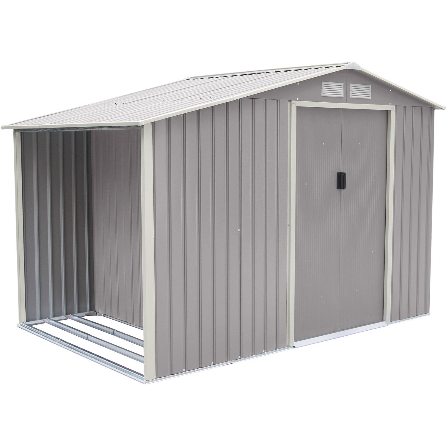 Abri De Jardin Métal WERKA PRO 5m² - Acier Galvanisé, Structure Robuste, Pour Rangement Outils Et Équipements
