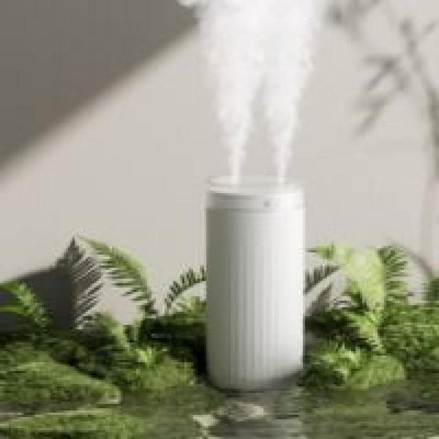 Nawilżacz powietrza, mini nawilżacz przenośny 4000 mAh, nawilżacz powietrza dla niemowląt, podwójna mgiełka, automatyczne wyłączanie, cichy – biały