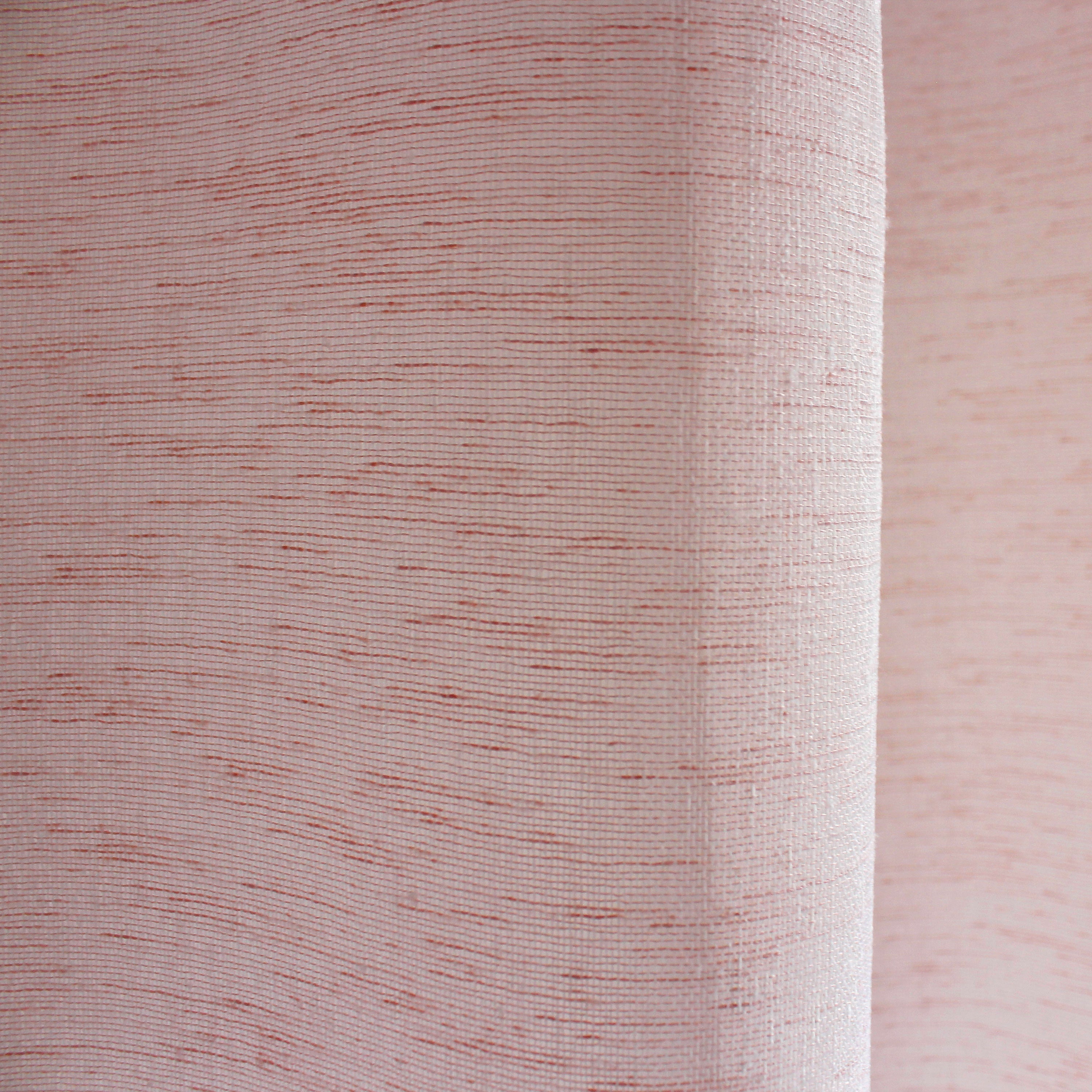 Lot de 2 Voilages à Œillets, 140x240cm, Vieux Rose, Effet Lin, Collection Maya, CMADECO - 3