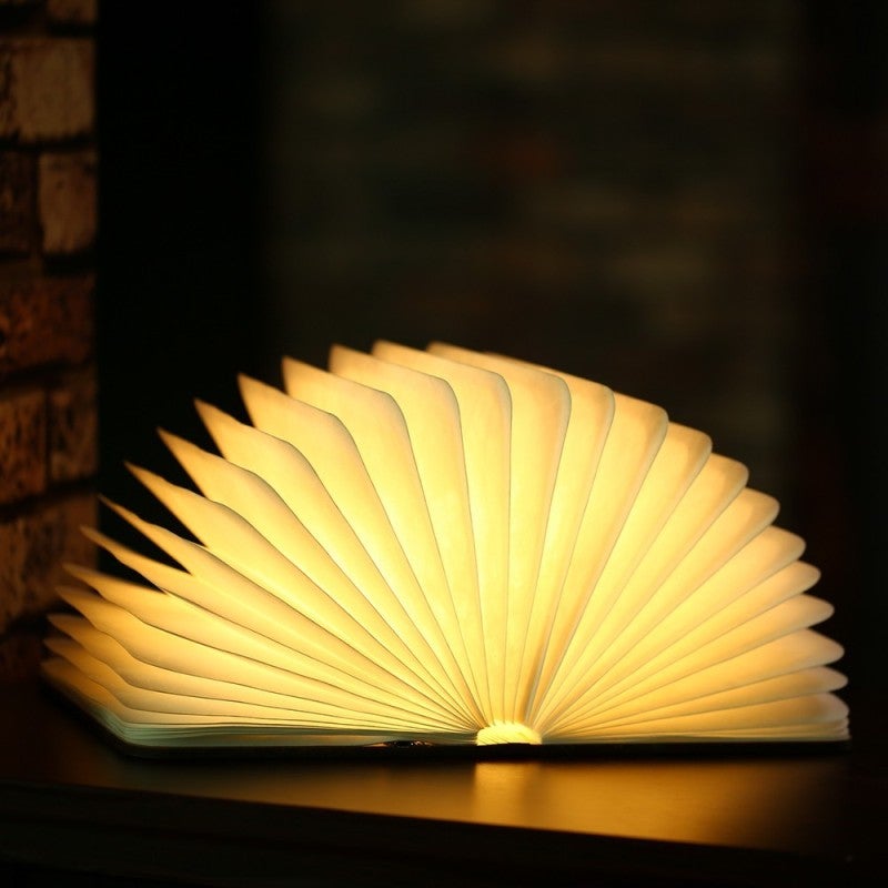 Duża składana drewniana lampa książkowa 21,5 * 17 cm 3 kolory Ładowanie USB-C