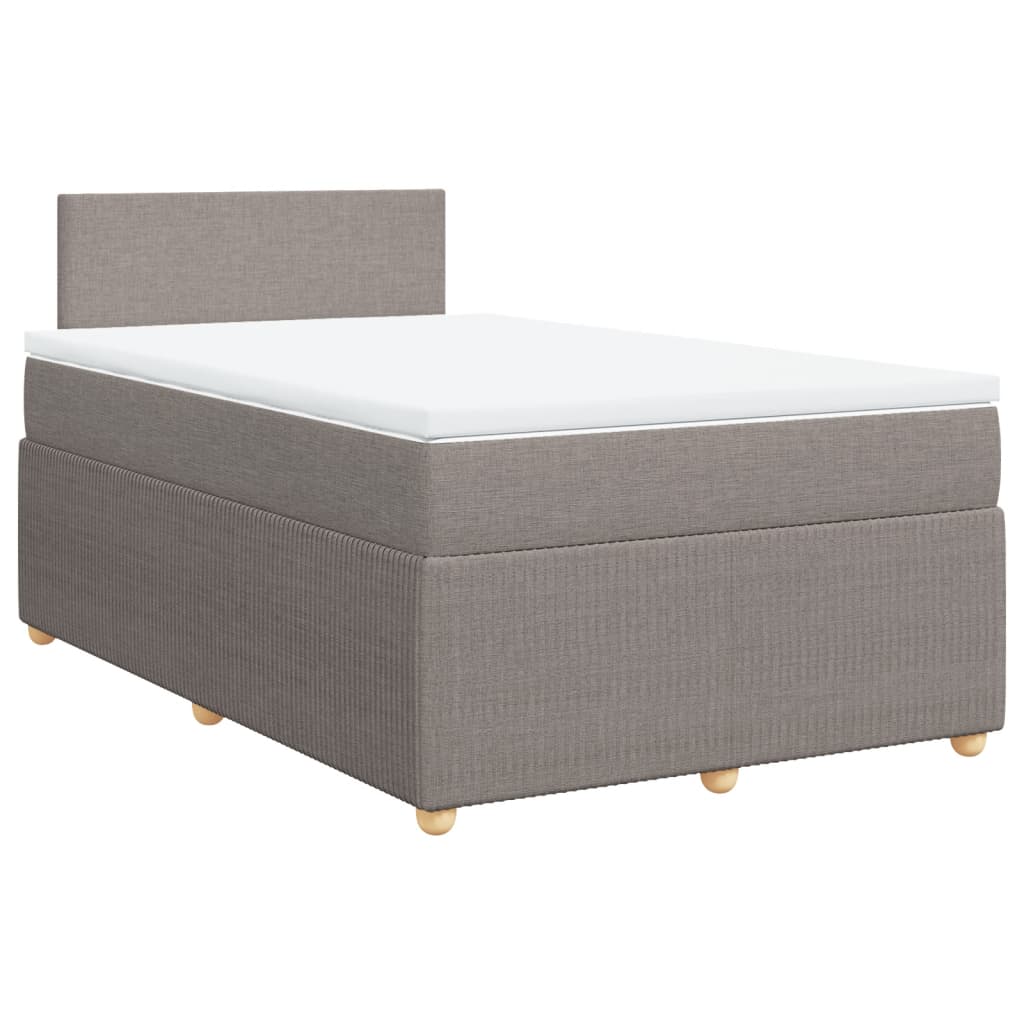 Lit boxspring avec matelas en tissu gris taupe 120x190 cm - COMFORTXL ...