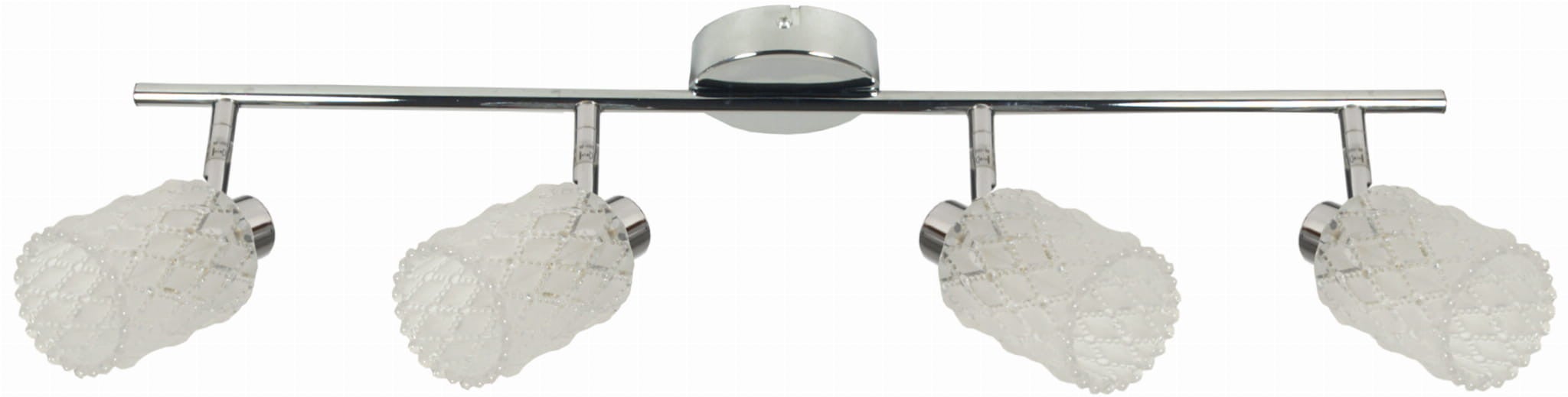 Lampa sufitowa wisząca Trans chromowana przezroczysta 4xG9x40W wym: 17 x 70 x 7,5 cm szkło Candellux