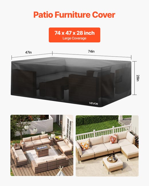 Coperture per mobili da esterno, copertura per mobili da giardino, set di sedie per tavolo da pranzo da esterno impermeabile 210D 200*160*70cm | Leroy Merlin Coperture per mobili da esterno, copertura per mobili da giardino, set di sedie per tavolo da pranzo da esterno impermeabile 210D 200*160*70cm | Leroy Merlin