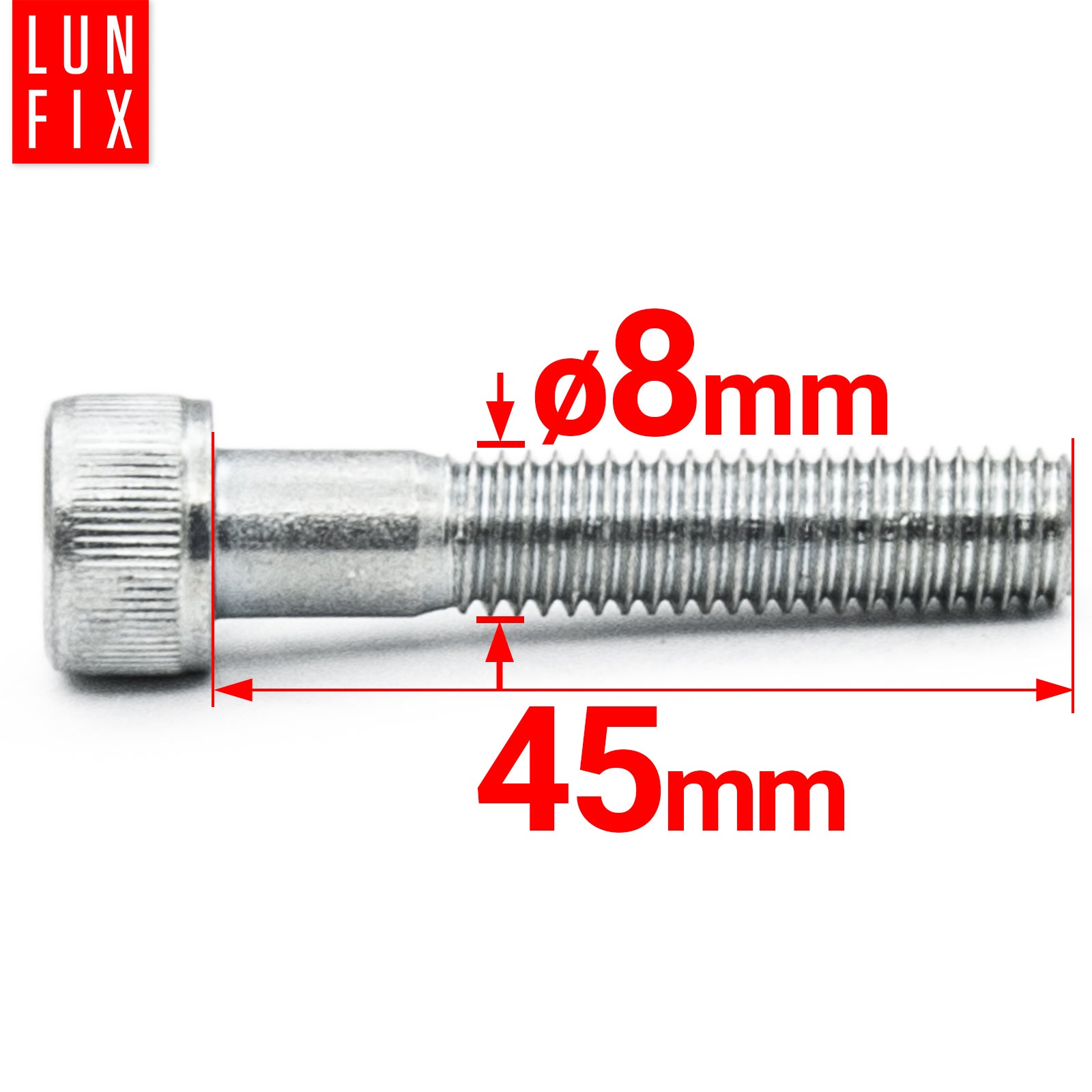 Śruba imbusowa DIN 912 M8 45 mm kl. 8.8 1kg