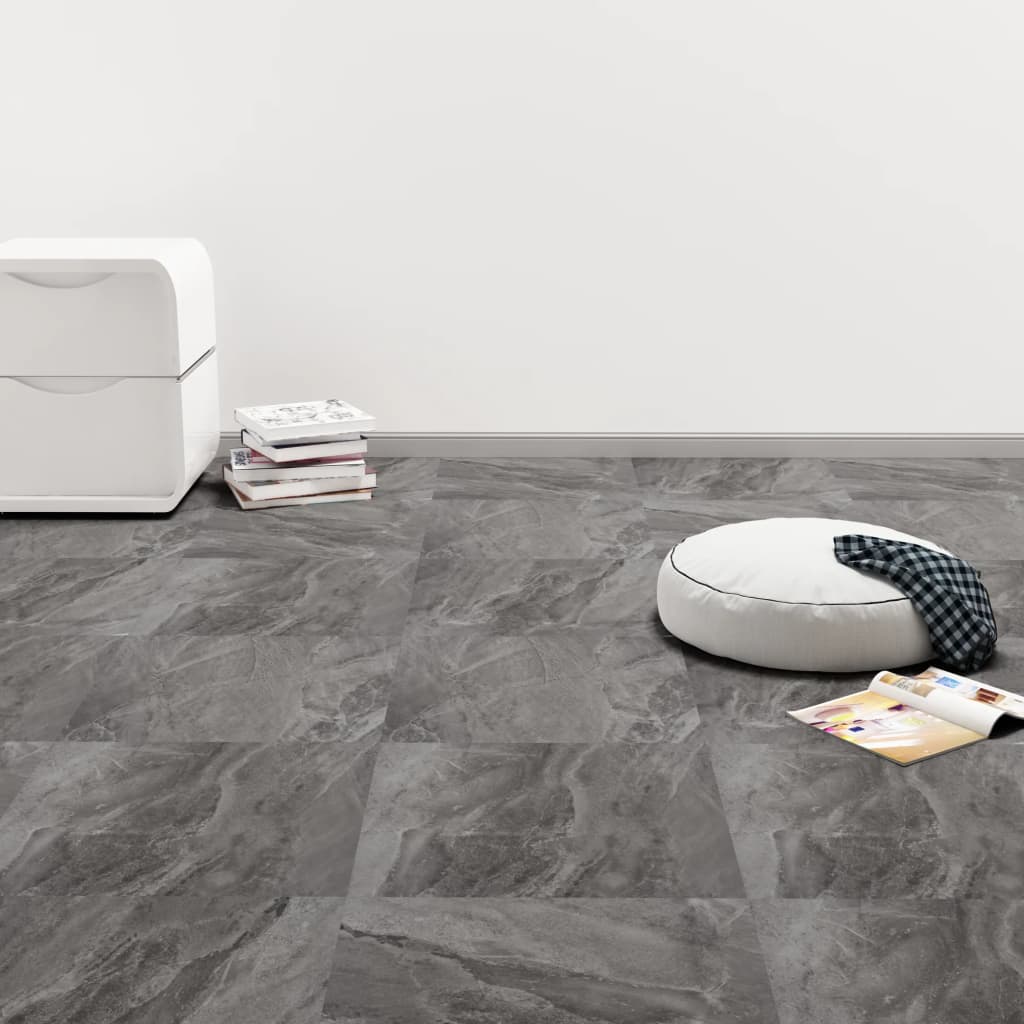Vidaxl tarimas autoadhesivas 20 unidades pvc 1,86 m² patrón negro