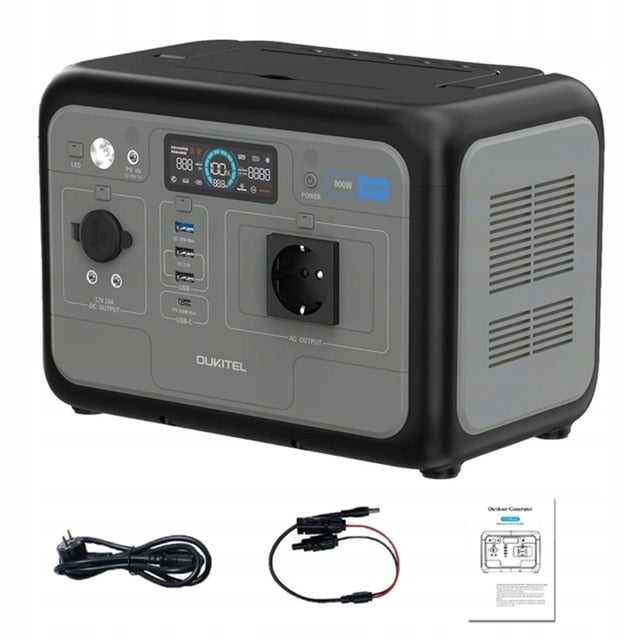 OUKITEL P800E Station Énergie Portable 800W 512Wh Batterie de Secours, Générateur Solaire pour Camping-car, Voyage, Usage Domestiqu