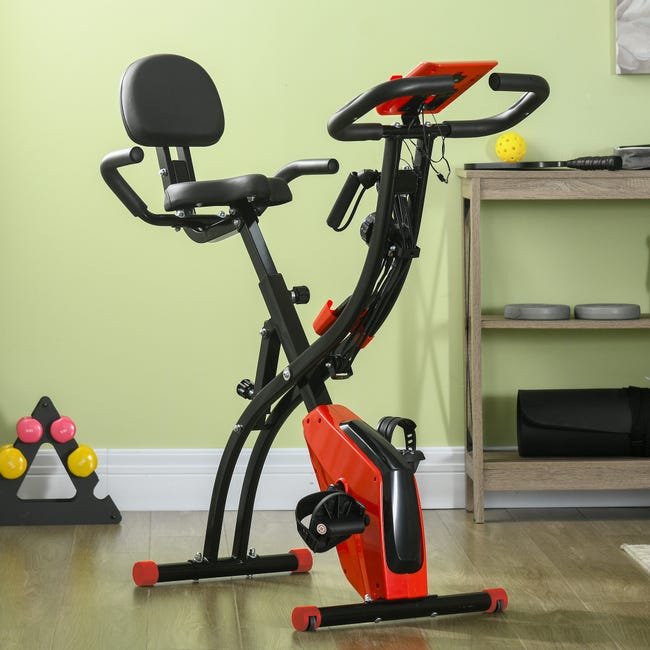 KALWOL Cyclette pieghevole, cyclette pieghevole 5 in 1, con resistenza magnetica a 16 livelli, 10 dB, quasi silenziosa, per interni, con capacità di 158,8 kg, comodo schienale del sedile KALWOL Cyclette pieghevole, cyclette pieghevole 5 in 1, con resistenza magnetica a 16 livelli, 10 dB, quasi silenziosa, per interni, con capacità di 158,8 kg, comodo schienale del sedile