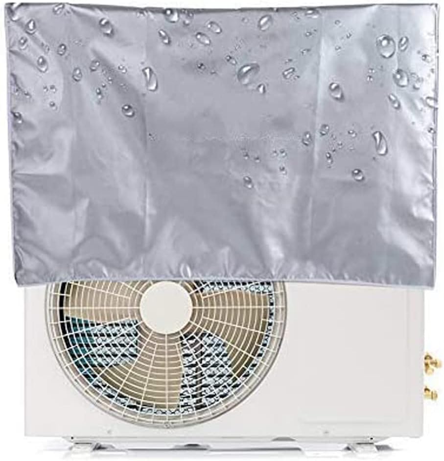FINEVERNEK Housse de climatisation d'extérieur universelle imperméable pour climatiseur extérieur, housse de protection pour climatiseur, anti-poussière anti-neige (86 x 32 x 56 cm
