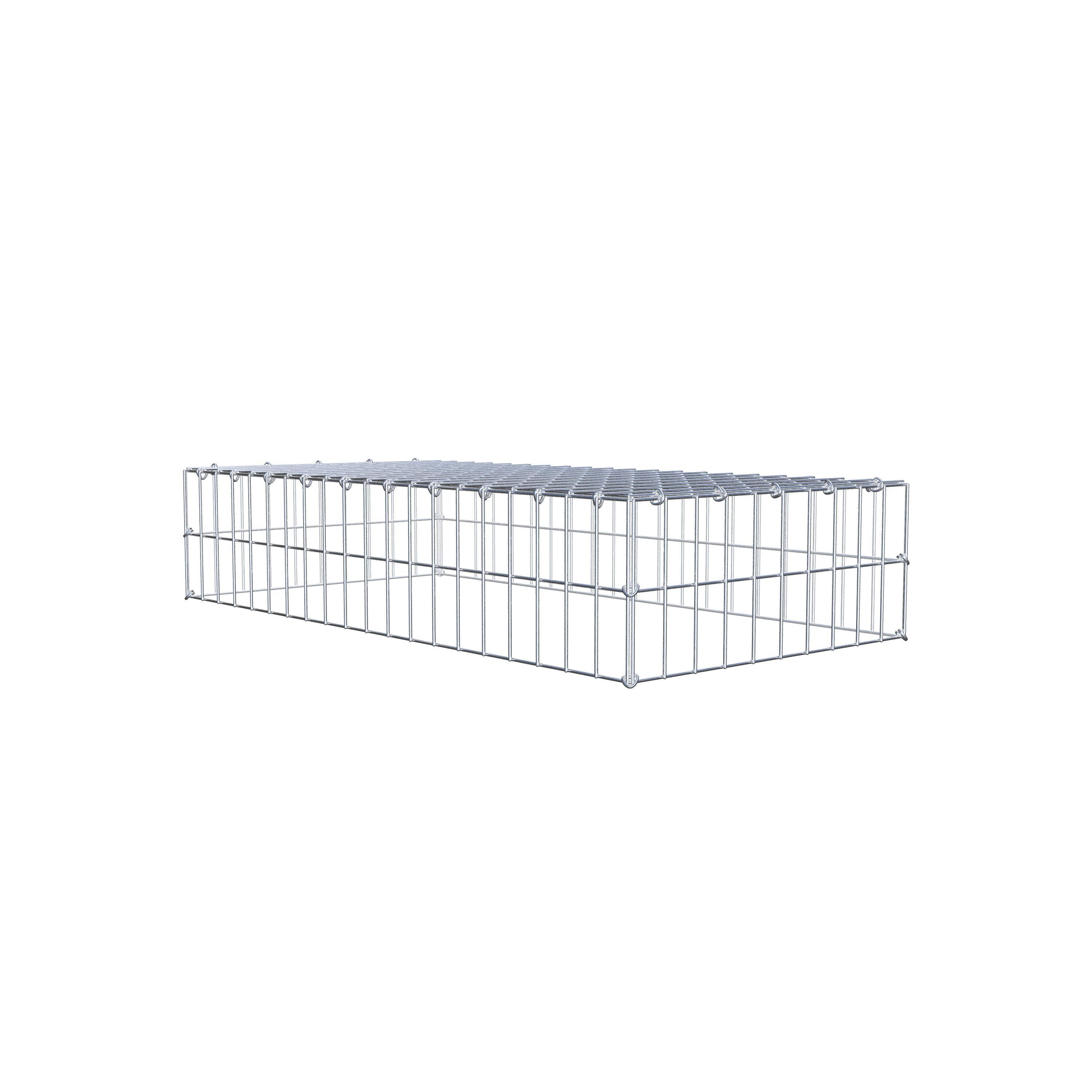 Gavión para apilar en acero galvanizado 100x20x50cm (LxAxP), malla 5 x 10cm, Anillo en C, sin rejilla inferior - 7
