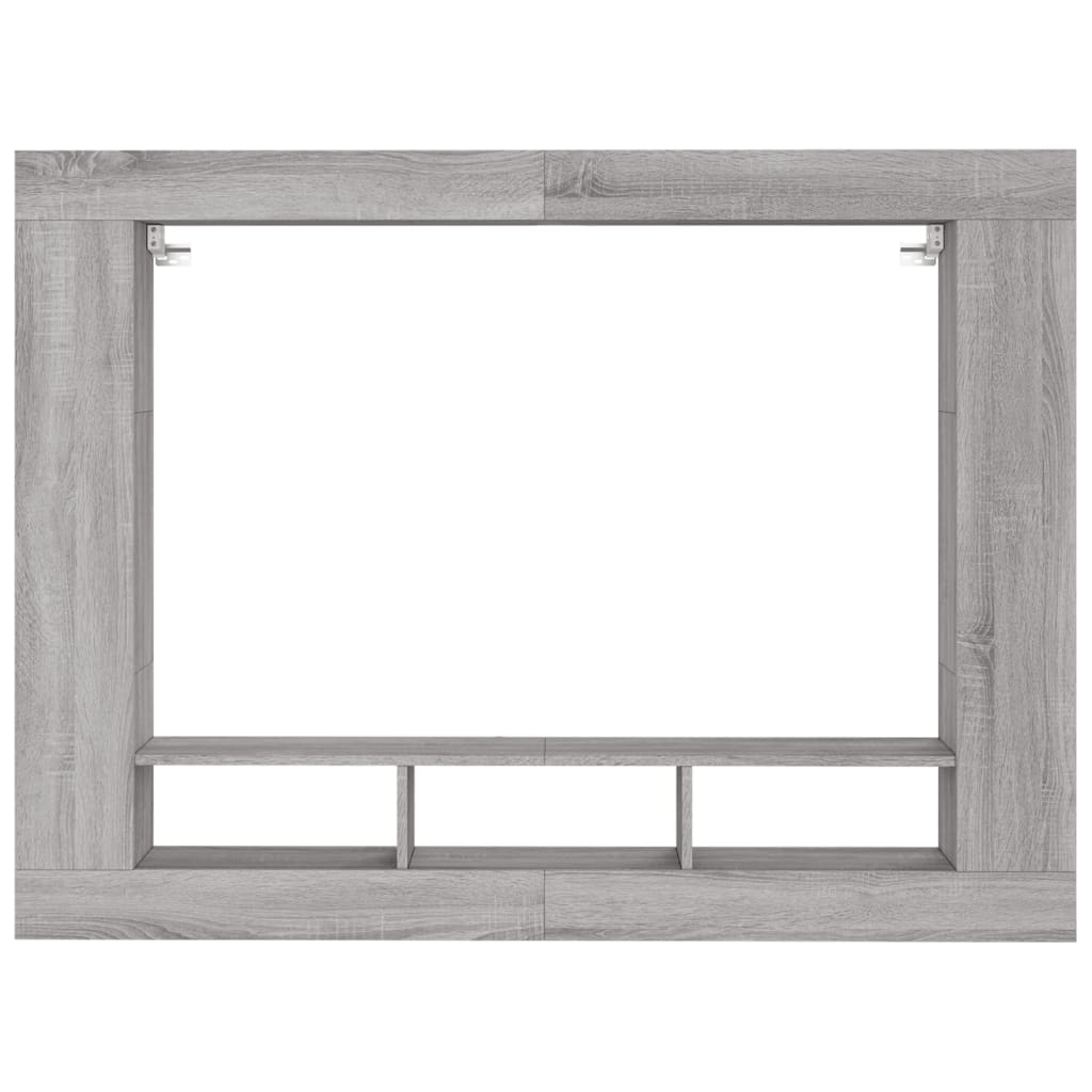 Meuble TV sonoma gris 152x22x113 cm bois d'ingénierie - 4