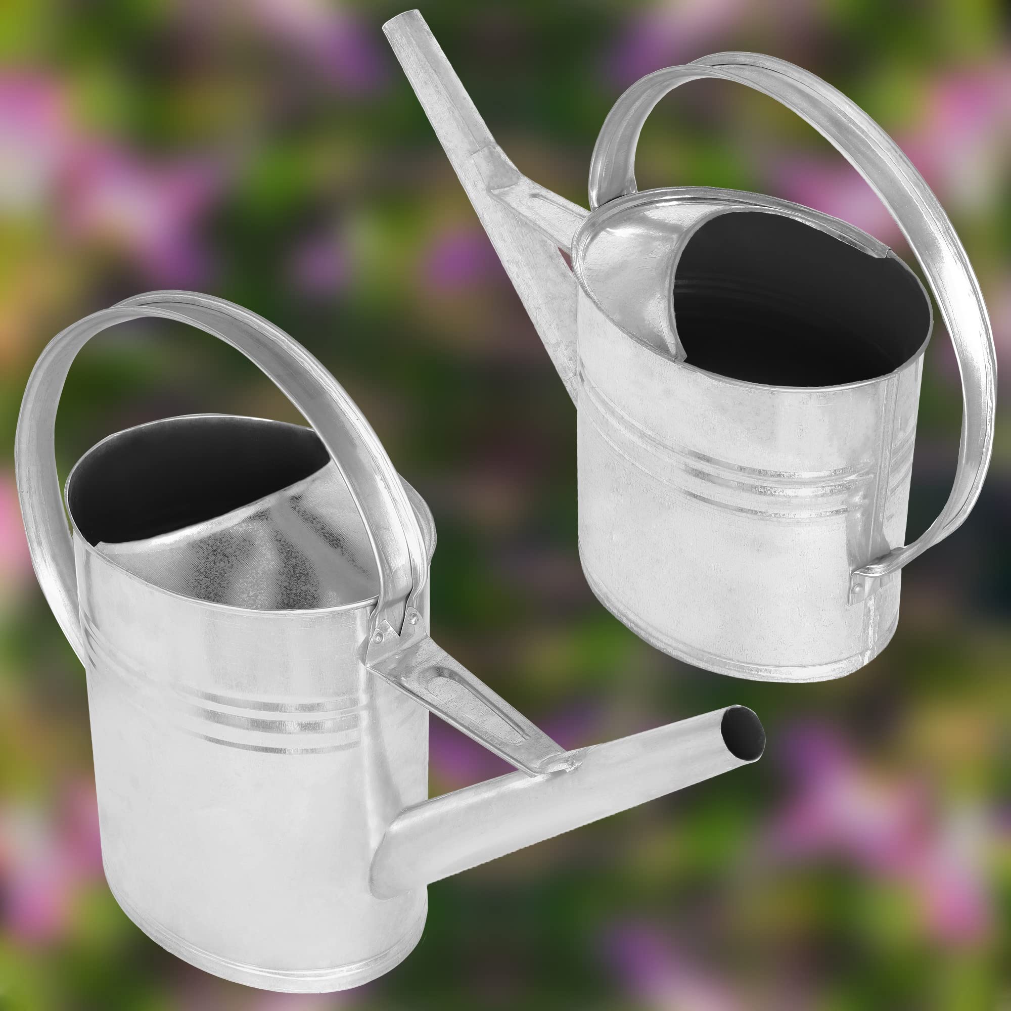 Arrosoir Plante Interieur - 10 L - Arrosoir Jardin - avec Pomme Amovible - Argenté - pour Terrasse - Balcon KOTARBAU - 6