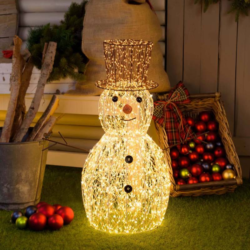 Bonhomme de Neige Lumineux 110cm | Décoration Noël Extérieure Bonhomme de Neige Lumineux 110cm | Décoration Noël Extérieure