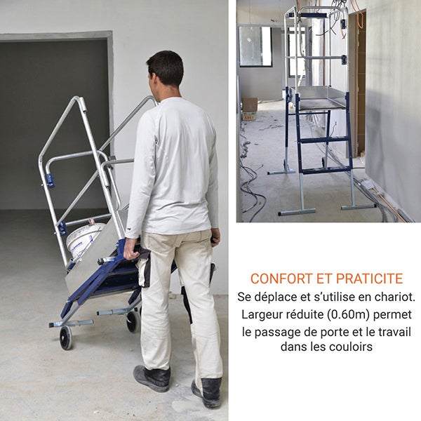 Plateforme télescopique - Hauteur de travail de 2.70 à 3.00m - 400710 - 5