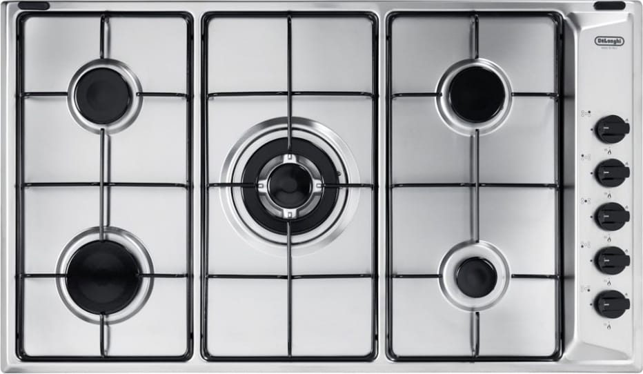Delonghi Placa De Cocina De Acero Inoxidable Empotrada De'longhi Fla 59 Dd 86 Cm A Gas 5 Fuegos Acero Inoxidable, Leroy Merlin