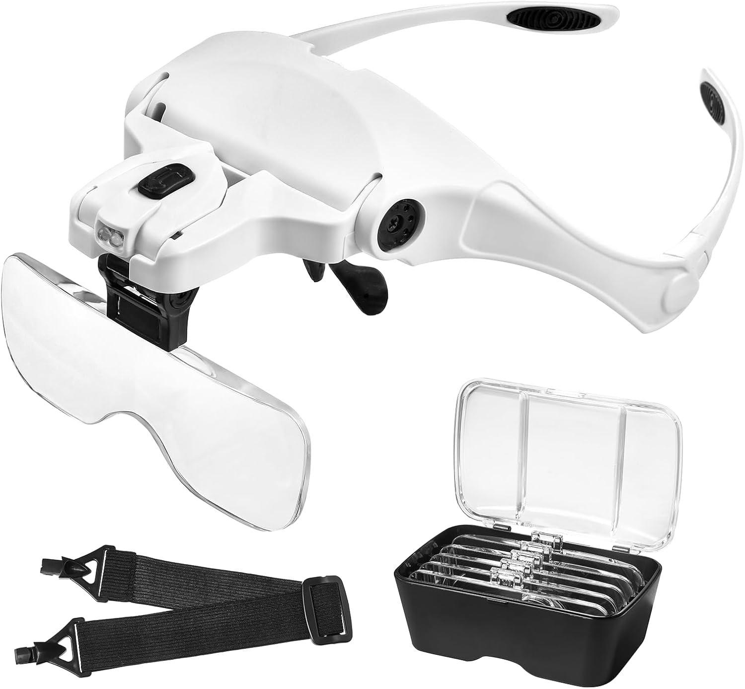 Loupe avec 2 lampes LED Loupe à fort grossissement avec éclairage et — free download