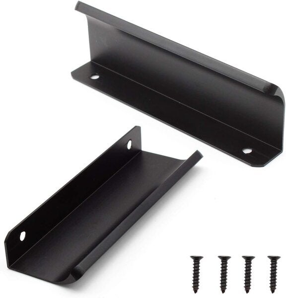 Pereche de mânere închise la culoare, 120 mm, mânere moderne pentru dulapuri, sertare și vitrine