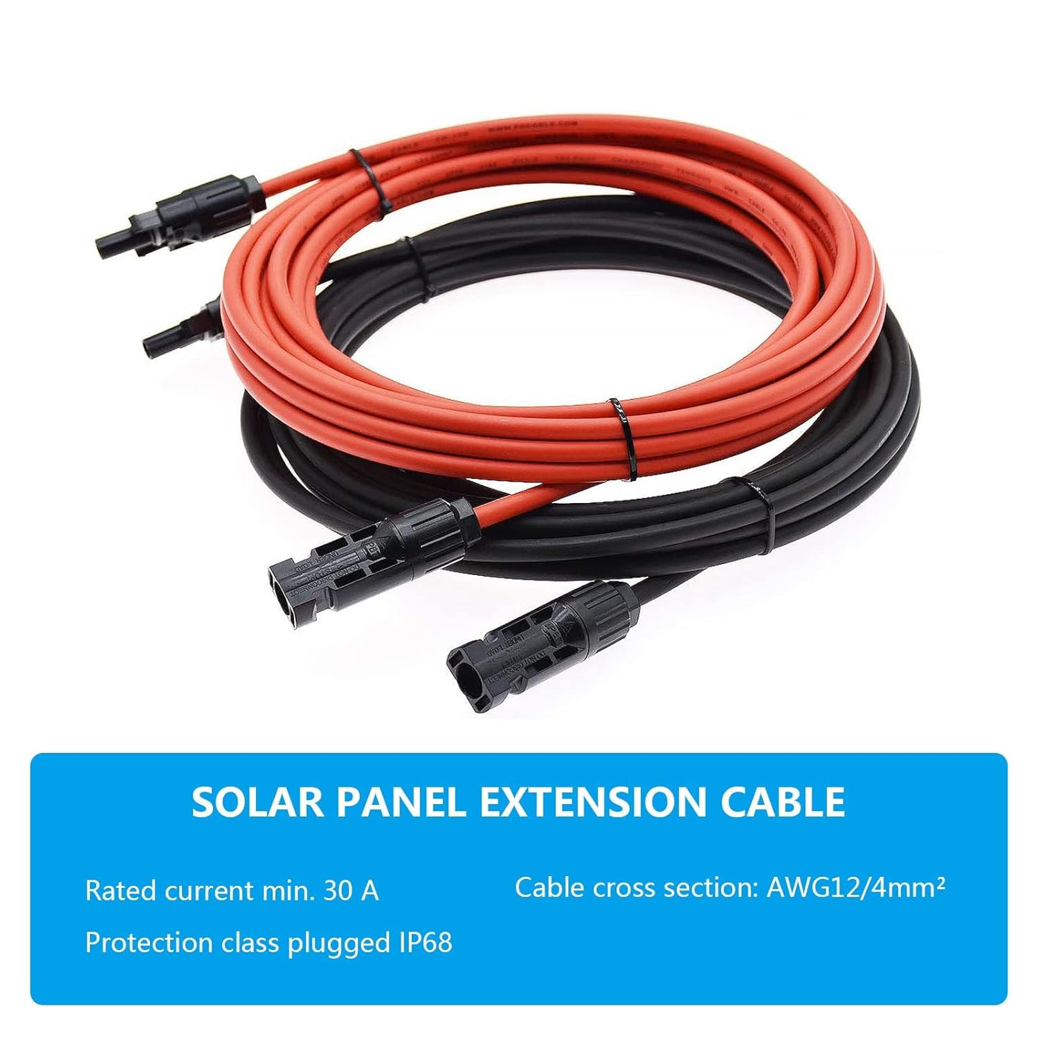 Câble Extension Solaire 4mm² – 1 à 20m avec Connecteurs MC4 – Pour Panneaux Photovoltaïques et Systèmes Énergie - 6
