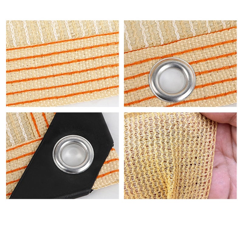 3 x 5 m 85 % occultant HDPE Anti-UV Filet de clôture de jardin Auvent de piscine Filet pare-soleil – Beige - 2