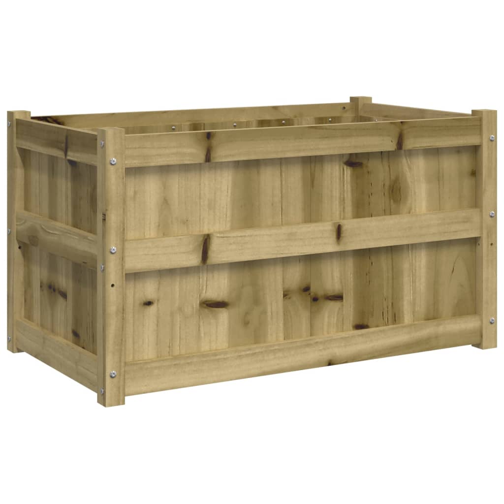 Lot de 2 Jardinières, Bac à fleurs, Pot de fleurs bois de pin n2382l - 7