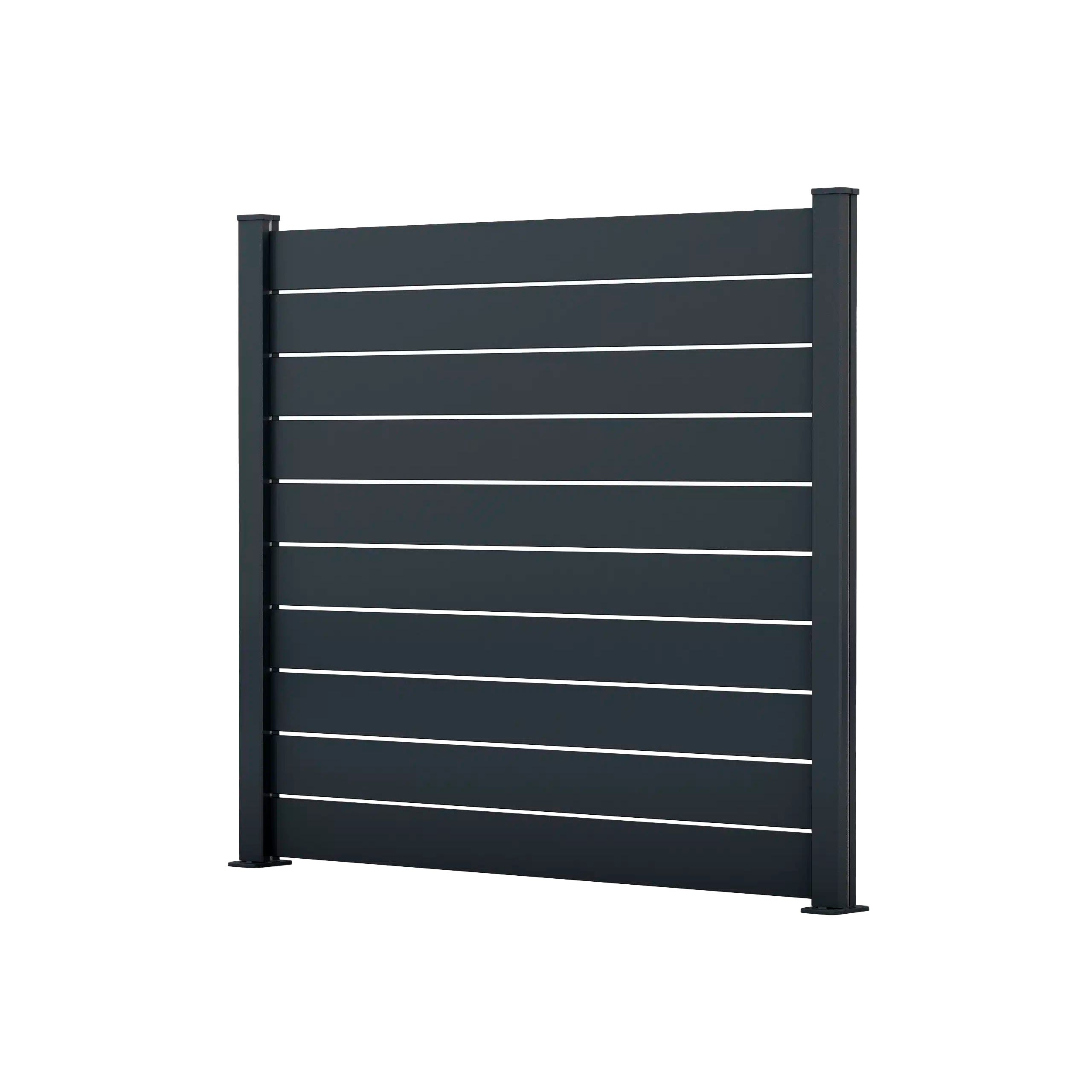 Pack de 6 lames en aluminium anthracite pour clôture de 177 x 15 x 2 cm - 2