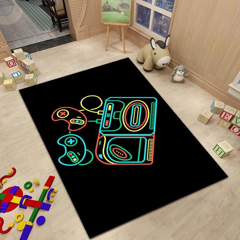 Tapis Décoratif De Console De Jeu 3D,Antidérapant,Tapis De Sol