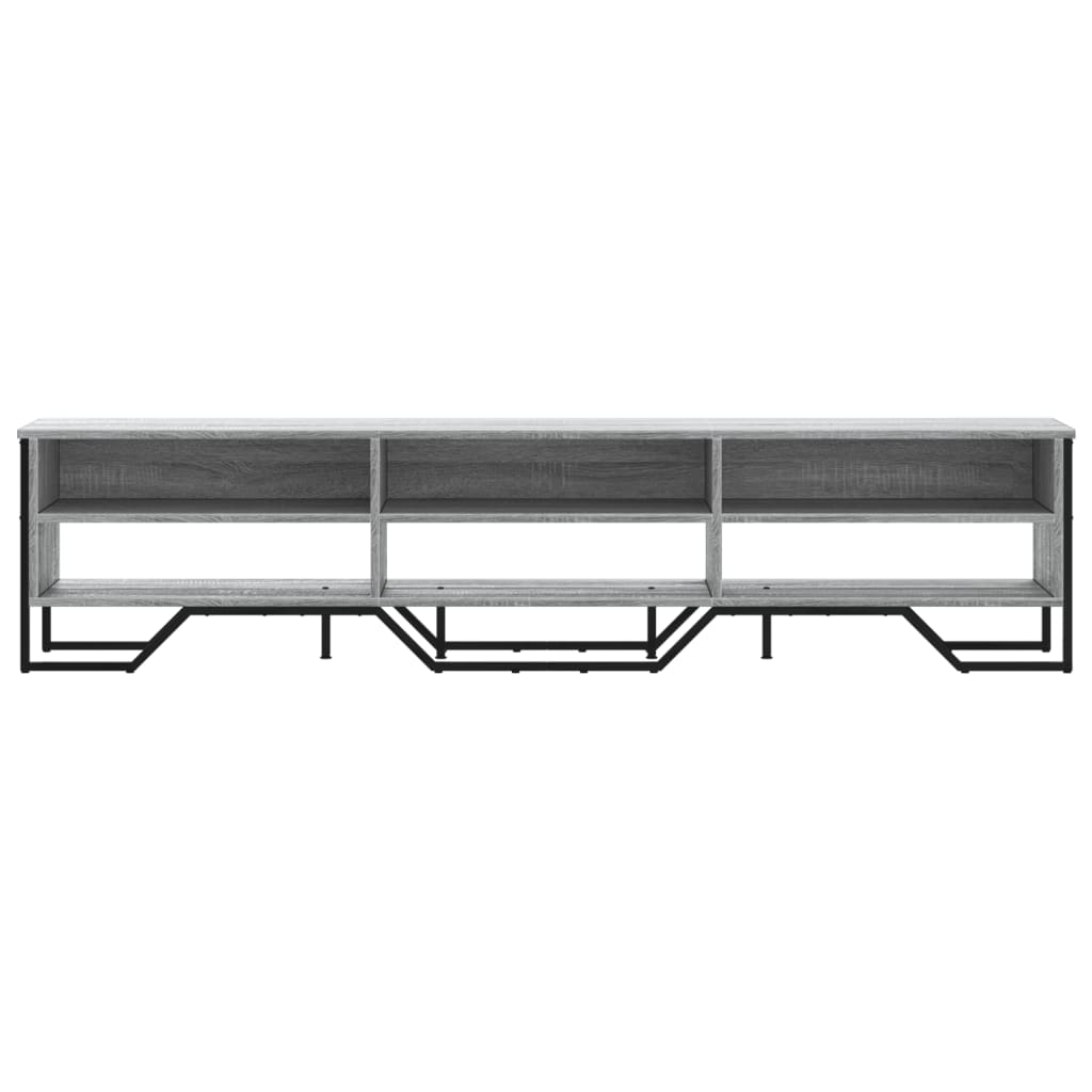 Meuble TV sonoma gris 180x34x41 cm bois d'ingénierie - 4