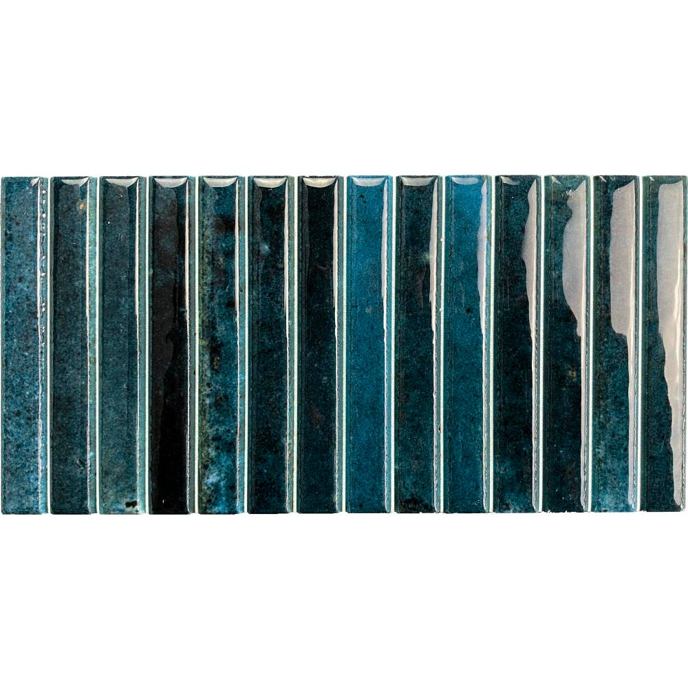 MOSAICO KIT-KAT OCEAN GLOSSY 11,5x23,1 CM RIVESTIMENTO AZZURRO CHIARO IN GRES PORCELLANATO LUCIDO PREMIUM - 4