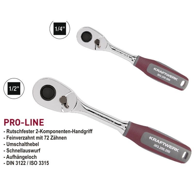 Coffret de douille pro-line 1/4 et 1/2 kraftwerk - 80 pièces - 204.203.600 - 3