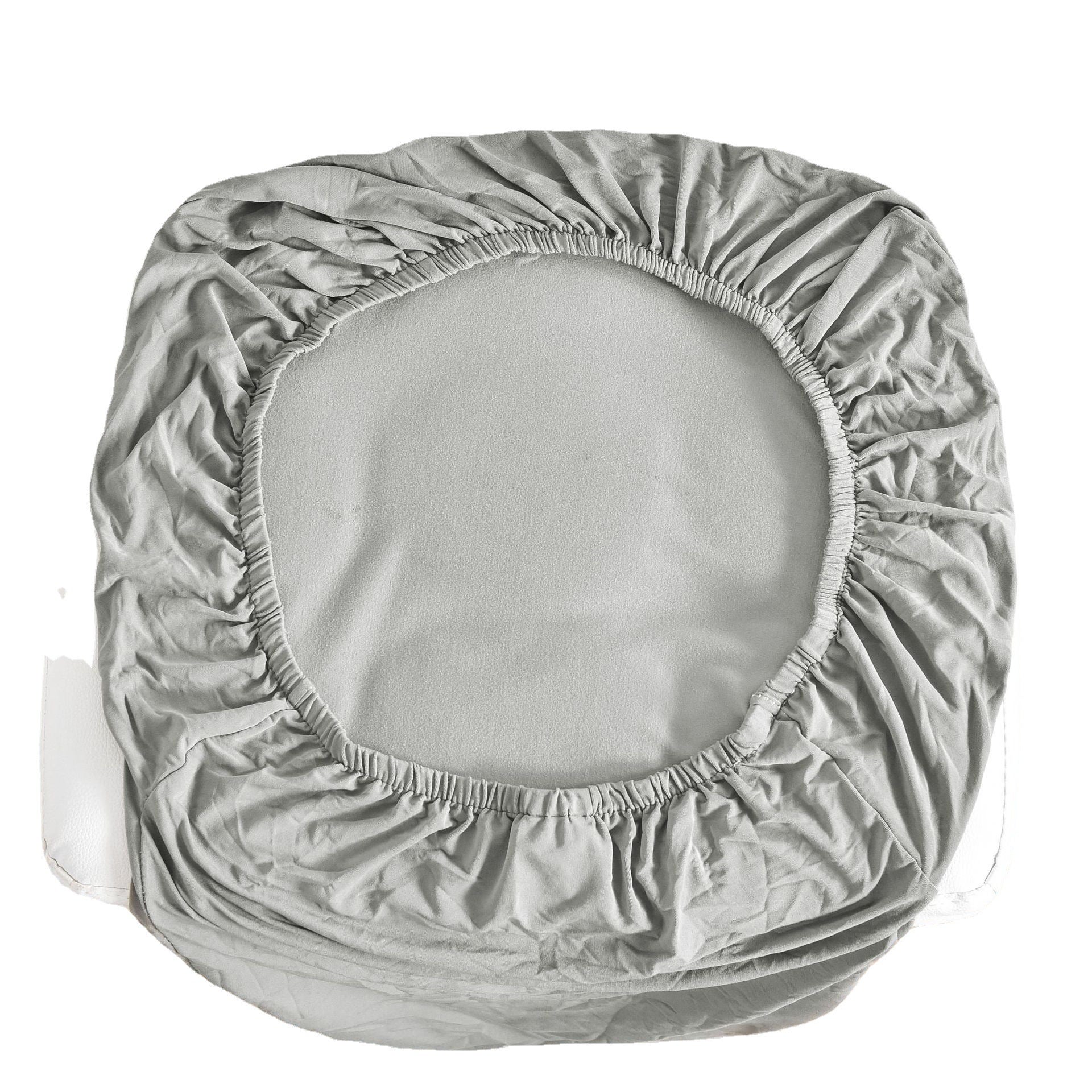 Housse de tabouret de bar avec dossier extensible pour chaise de salle à manger pivotante gris - 5