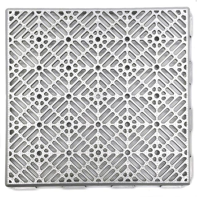 Loseta económica antihumedad (Gris Aluminio)- Baldosa para colocar bajo piscinas, en terrazas y zonas húmedas. Medidas 30 x 30 x 1,5 cm