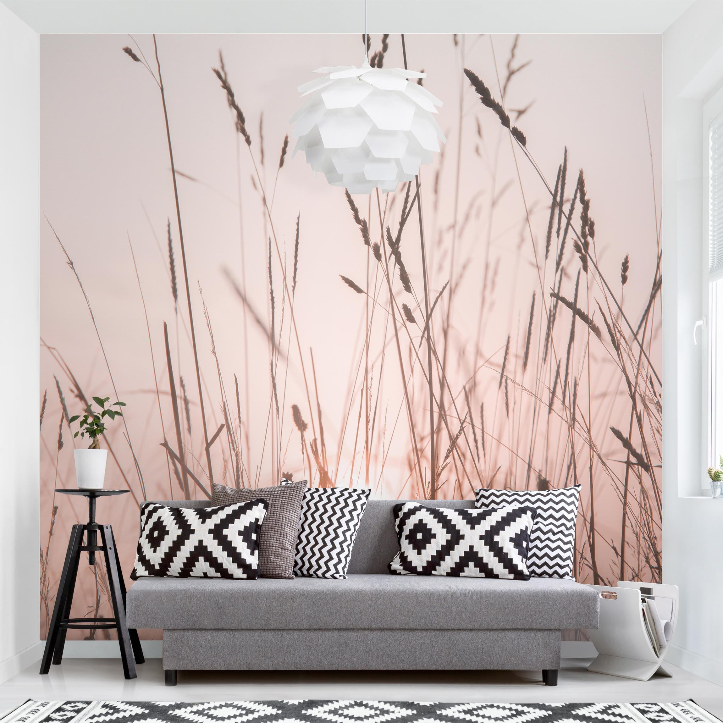 Papel pintado fotomural botánico tropical rústico flores romántico 287 - salón dormitorio cocina pasillo - tnt 240 x 240 cm adhesivo