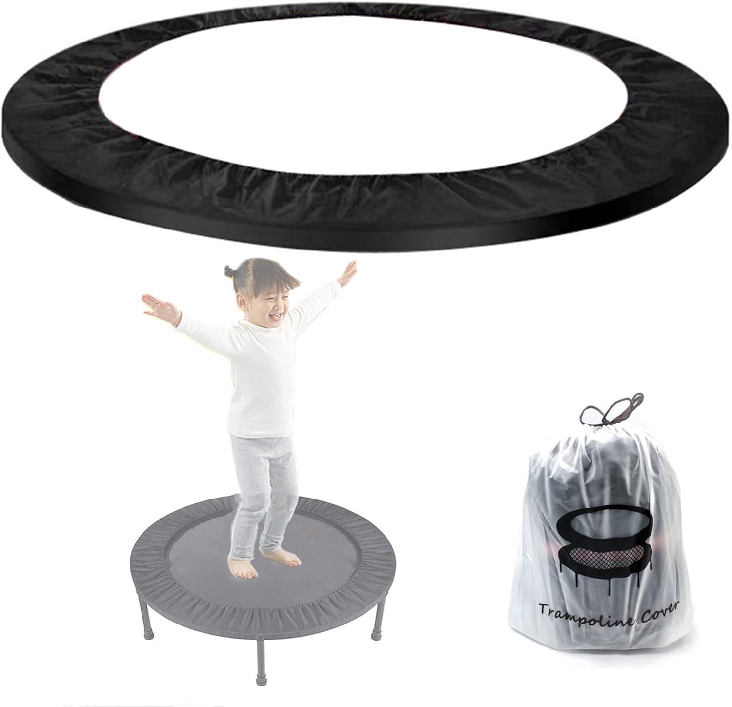 Pokrowiec ochronny na mini-trampolinę 91 cm, poduszka zabezpieczająca do trampoliny okrągłej z 6 otworami, odporny na rozdarcia, antywibracyjny