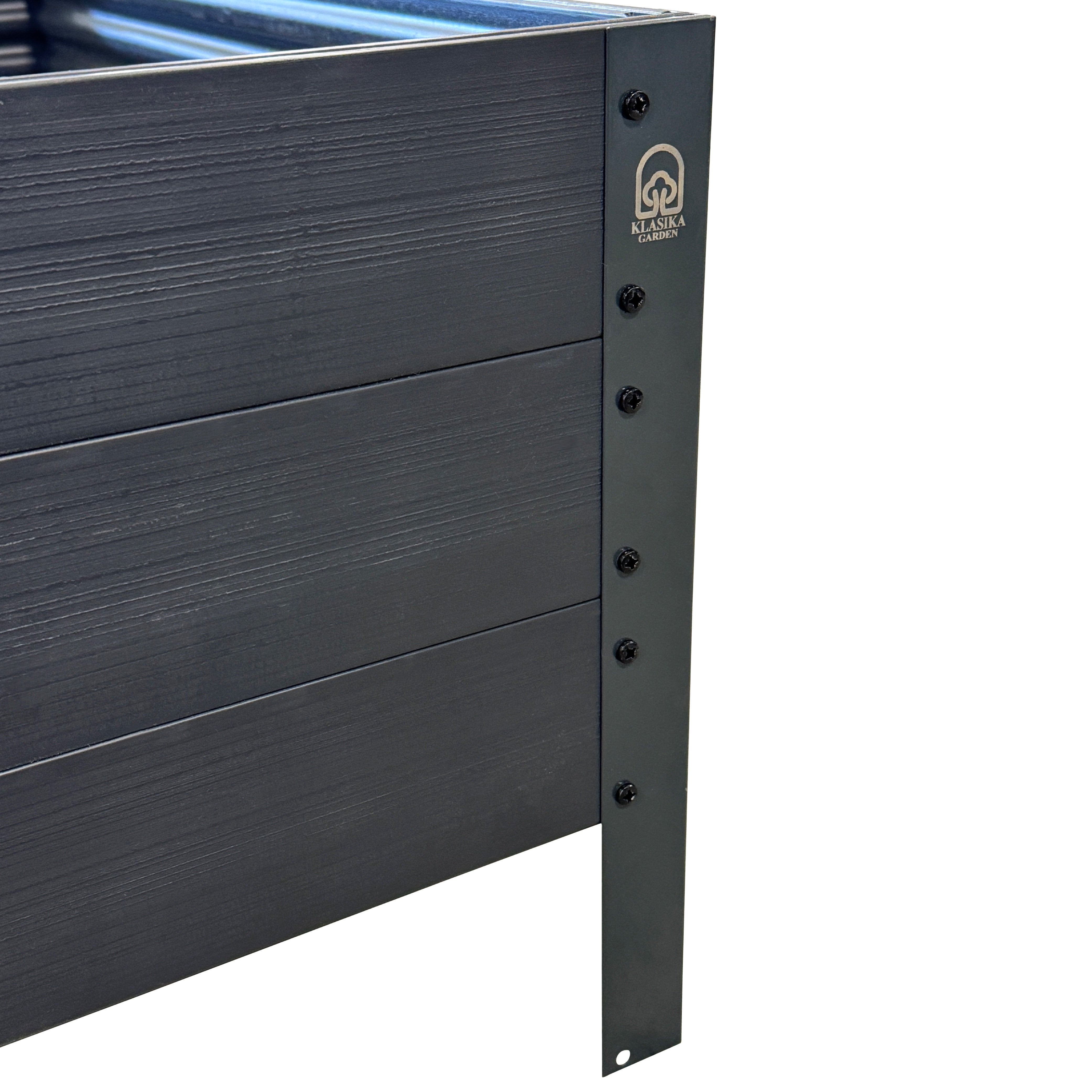 Jardinière surélevée GPPS KLASIKA Woodlook, anthracite 150x75x30 - 4