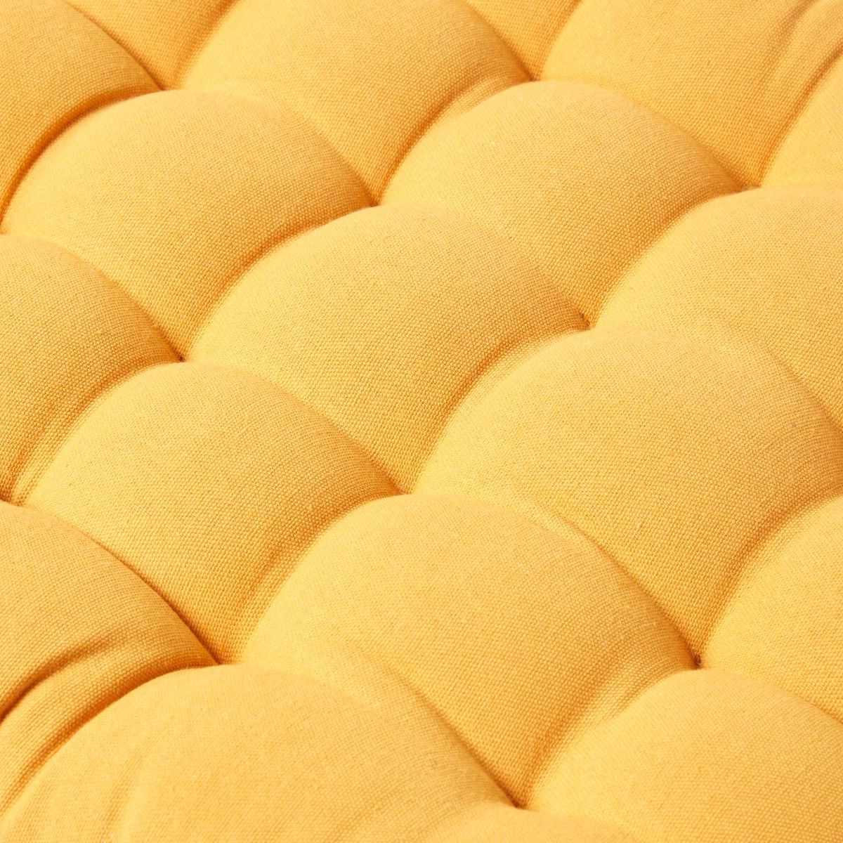 Coussin pour banc de jardin 2 places - Coussin pour banquette - Jaune moutarde - Homescapes - 4