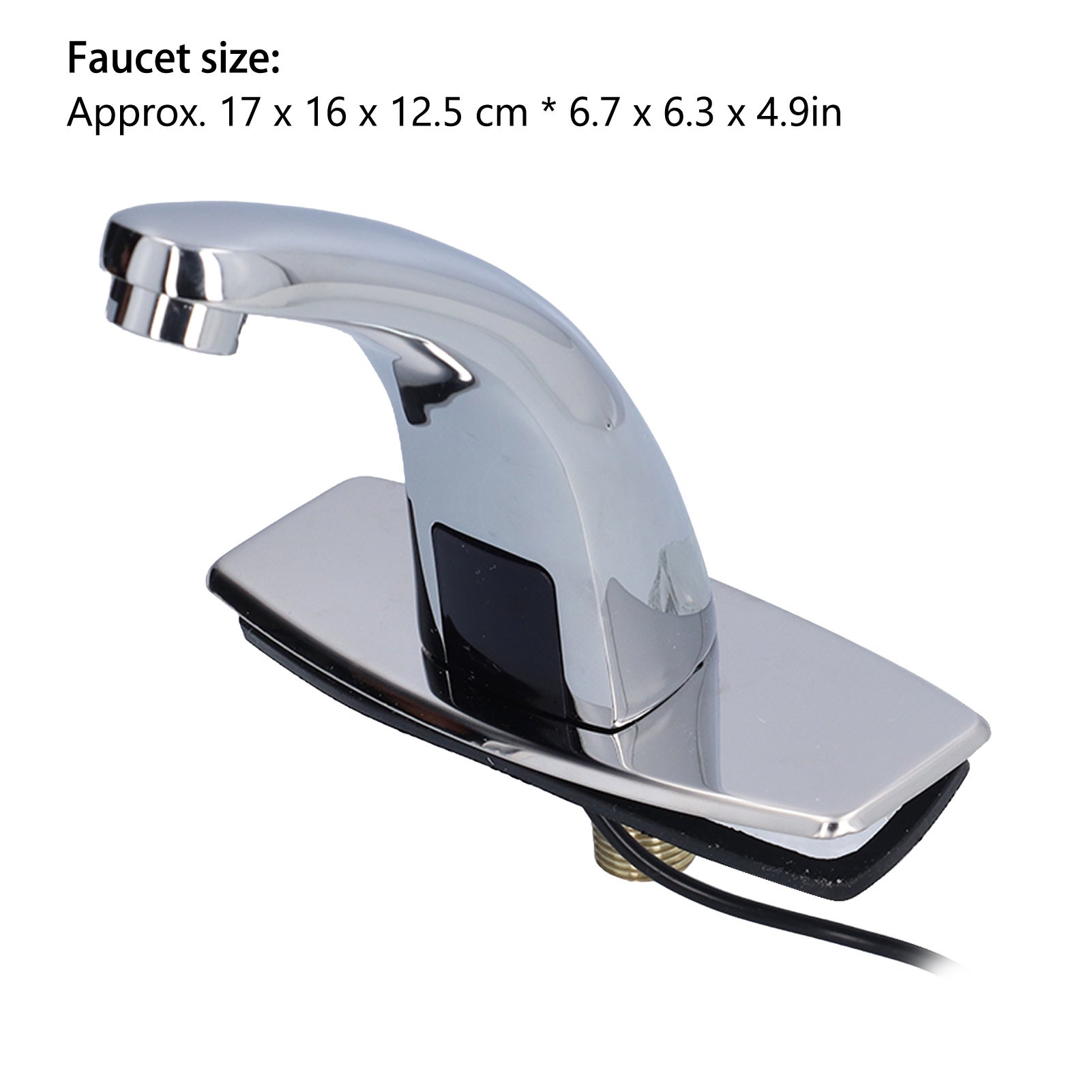 Rubinetto Automatico, Rubinetto Di Lavaggio A Sensore Infrarossi Con Filettatura G1/2", Rubinetto Per Lavello Da In Acciaio Inox Senza A Batterie, Per Bacino Da (C