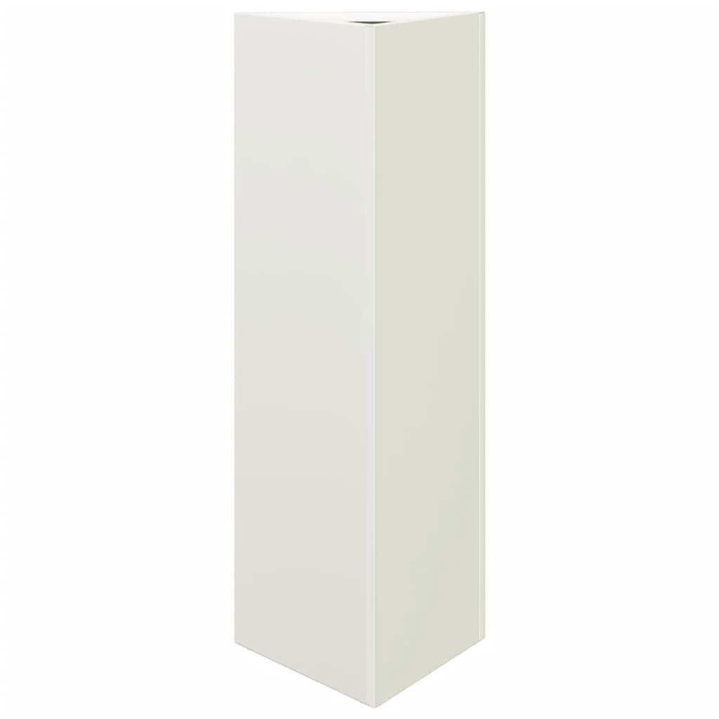 2 Vasi In Plastica Lofly - Bianco 13,4 Cm - Forma Elegante, Capacità 1 Litro - Adatti Per Interni Ed Esterni