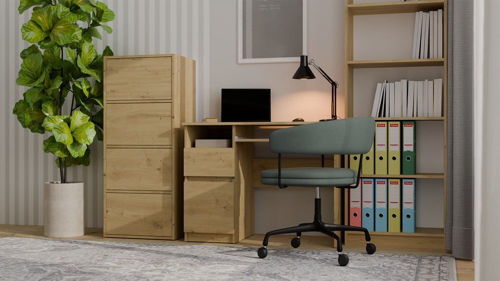 ALMA - Commode 4 portes pour chambre à coucher - 50x119x40 cm - Chêne Artisanal - 5