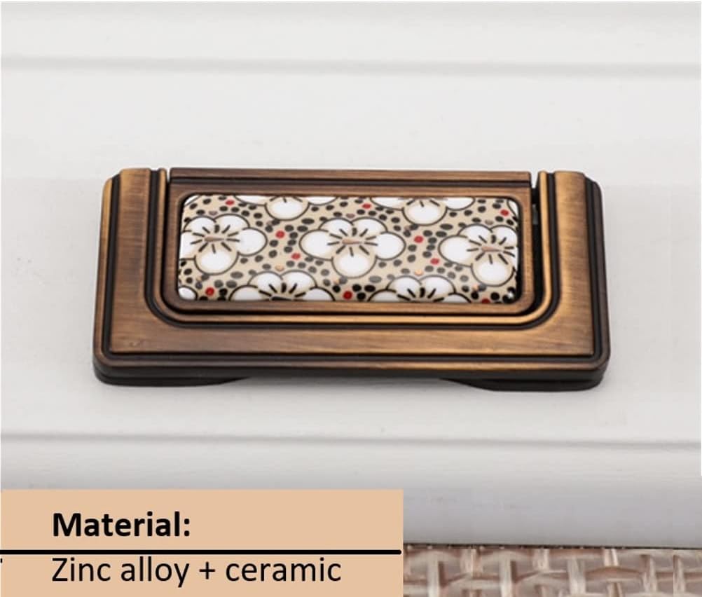 2 sztuki ceramicznych uchwytów do szafek kuchennych w stylu vintage, ceramiczne uchwyty meblowe do szuflad, 64 mm